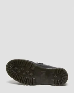 Adrian Quad-loafers i læder med platform og kvast in Sort