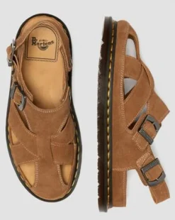 Archive Fisherman-sandaler i ruskind in Naturlig Brun