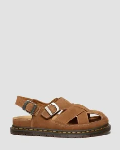 Archive Fisherman-sandaler i ruskind in Naturlig Brun