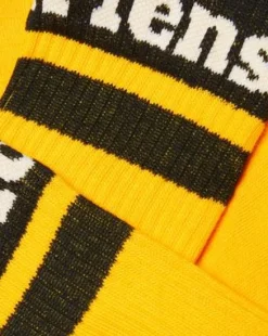 Athletic Logo-strømper i økologisk bomuldsblanding in Gul