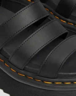 Blaire Quad Hydro Gladiator-platformsandaler i læder in Sort