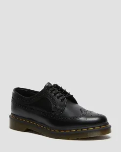 3989 Brogue sko i Smooth læder in Sort