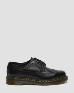 3989 Brogue sko i Smooth læder in Sort