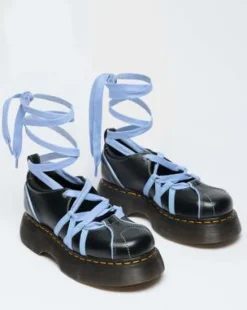 Buzz Ballerina Gloss-lædersko in Sort