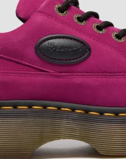 BUZZ-SKO MED 5 SNØREHULLER I FRÆSET NUBUCK-LÆDER in Pink