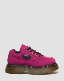 BUZZ-SKO MED 5 SNØREHULLER I FRÆSET NUBUCK-LÆDER in Pink