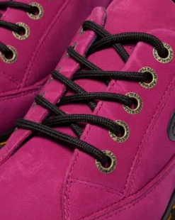 BUZZ-SKO MED 5 SNØREHULLER I FRÆSET NUBUCK-LÆDER in Pink