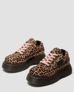 Buzz-sko med 5 snørehuller i leopardmønster in Leopardmønster