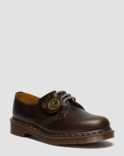 1461 Classic Calf Leather Shoes in Sepiagrå
