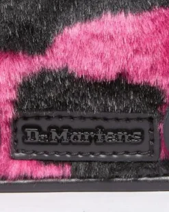18 cm Hair On-skuldertaske med koprint in Thrift Pink