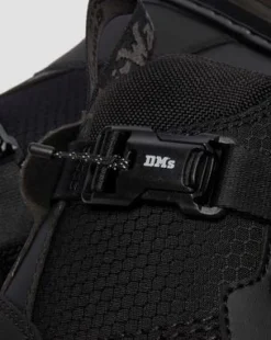 COMBS TECH MK.02 UTILITY-STØVLER I LÆDER & KANVAS in Sort