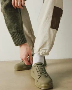 Dante Casual-lærredssko in Muted Olive