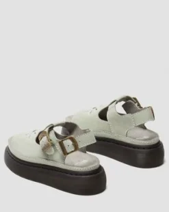 Dunnet Flower-sandaler i Buttersoft-læder in Salviegrøn