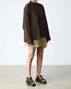 Dunnet Flower-sandaler i fuldkornet læder in Sort