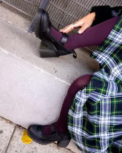 Eviee Tech Strap Mary Jane Med Hæl in Sort