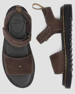 Flower Debossed-sandaler i nubuck-læder med rem - Baby in Mørkebrun