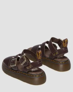 Gryphon Quad-sandaler i Grizzly-læder in Mørkebrun