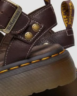 Gryphon Quad-sandaler i Grizzly-læder in Mørkebrun