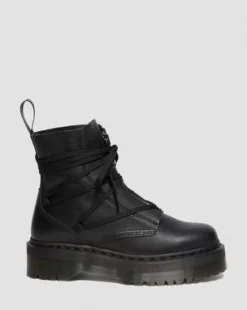 Jarrick II Mono Laced Leather Platform Boots in Black