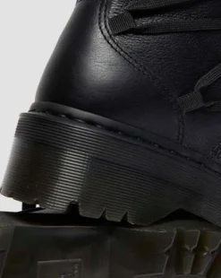 Jarrick II Mono Laced Leather Platform Boots in Black