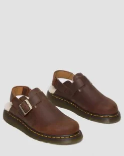 Jorge II-mules med imiteret pelsforing in Warm Tan