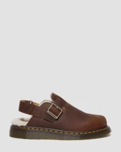 Jorge II-mules med imiteret pelsforing in Warm Tan