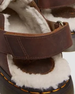 Jorge II-mules med imiteret pelsforing in Warm Tan