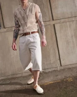 Jorge II Slingback-mules i ruskind og læder med remme in Pergament Beige