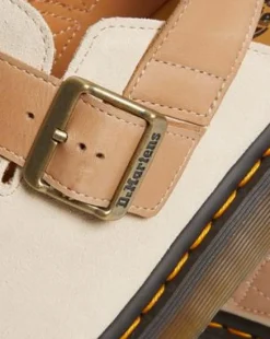 Jorge II Slingback-mules i ruskind og læder med remme in Pergament Beige