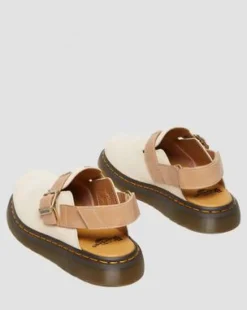 Jorge II Slingback-mules i ruskind og læder med remme in Pergament Beige