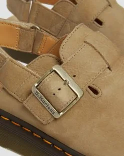 Jorge II Slingback-mules i Tumbled Nubuck-læder in Savannebrun