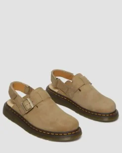 Jorge II Slingback-mules i Tumbled Nubuck-læder in Savannebrun