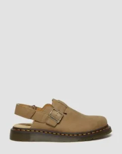 Jorge II Slingback-mules i Tumbled Nubuck-læder in Savannebrun