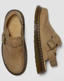 Jorge II Slingback-mules i Tumbled Nubuck-læder in Savannebrun