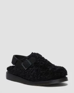 Jorge II Suede & Borg-mules in Sort