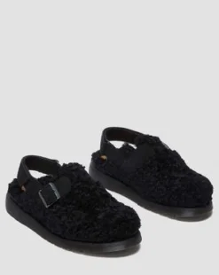 Jorge II Suede & Borg-mules in Sort