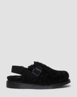 Jorge II Suede & Borg-mules in Sort