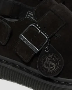 Jorge Made in England-mules i ruskind in Sort