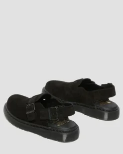 Jorge Made in England-mules i ruskind in Sort