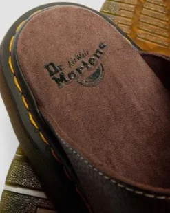 Josef Slide-sandaler i Grizzly-læder in Mørkebrun