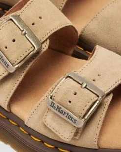 Josef Slide-sandaler i ruskind in Cámel
