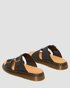 Josef Slide-sandaler i ruskind in Sort