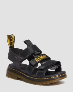 Junior Callan-sandaler i Extra Tough-læder in Sort