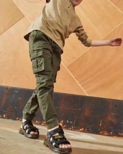 Junior Callan-sandaler i Extra Tough-læder in Sort