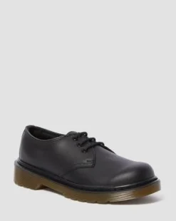 JUNIOR 1461 LEATHER SHOES in Sort