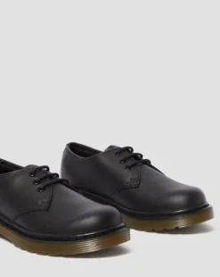 JUNIOR 1461 LEATHER SHOES in Sort