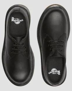 JUNIOR 1461 LEATHER SHOES in Sort