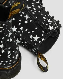Junior 1460 Pascal Star Suede Lace Up Boots in Sort
