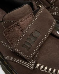 Junior - Raffe Tumbled Nubuck-sko med rem in Mørkebrun