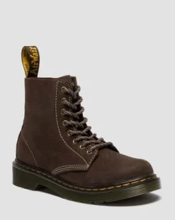 Junior - 1460 Tumbled Nubuck-støvler in Mørkebrun